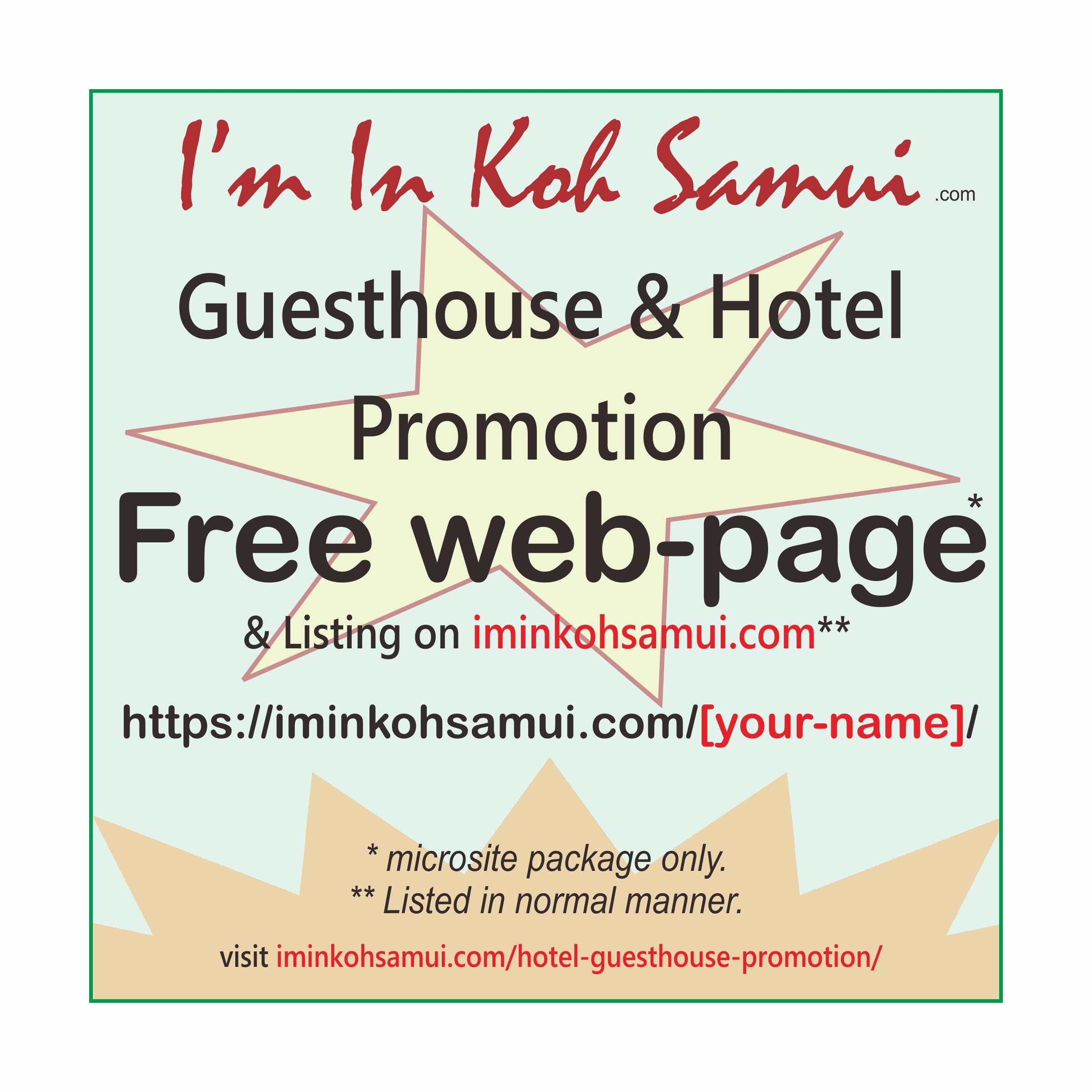 Hotel Guesthouse promotion